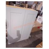 30" x 13" x 43" gray wall cabinet