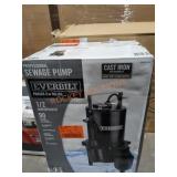 Everbilt Professional Sewage Pump 1/2hp 90gpm