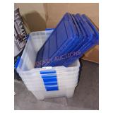 Clear Storage Totes with Lids Lot, 17"ï¿½23"ï¿½10"