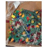 Box of Colored Christmas String Lights