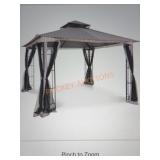 13 ft. x 11 ft. Gray Steel Outdoor Patio Gazebo