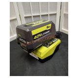 Ryobi 40v 6ah Battery Charger Combo