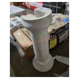 27" Pedestal Sink Base Only, White