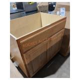 36"ï¿½24"ï¿½34.5" Base Cabinet, Light Brown Finish