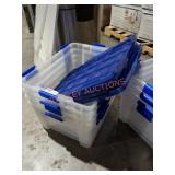 Clear Storage Totes with Lids Lot, 17"ï¿½23"ï¿½10"