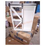 21 x 5.5 x 28 square mirror white barn door