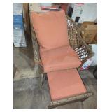 Hampton Bay wicker patio chair and stool