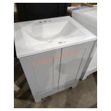 24"ï¿½19"ï¿½33" Vanity Combo, White/Grey