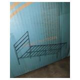 Rustic Brown Metal Bed Frame, Unknown Size