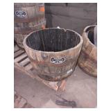 26" Dia x 17.5" H White Oak Wood Whiskey Barrel