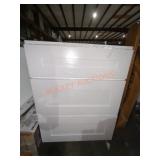 24" W x 25" D x 34.5" H White Base Cabinet