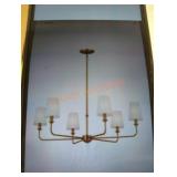 Palas 32.25" 6 light brass circle chandelier