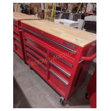 Red Husky 42" W x 18" D x 37" H 9 drawer tool