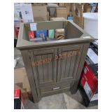 24"ï¿½21.5"ï¿½34" Vanity Base Only, Grey/Brown Finish