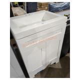 24"ï¿½19"ï¿½35" Vanity Combo, White (Top Cracked)