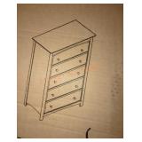 Kenton 5 drawer chest White