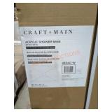 CRAFT + MAIN 48" L x 36" W Alcove Shower Pan Base