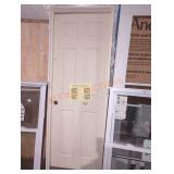 29" x 80" interior 6 block door white right hand