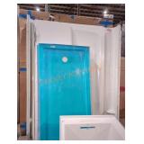 4 piece white tub surround 60" x 32"