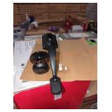 Castle matte black door handle set with knob