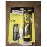 Ryobi 600 Lumens USB LED Flashlight