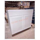 26"W×24"D×35"H White Sink Base Cabinet