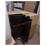 28.5" x 28.5" dark brown lazy Susan cabinet