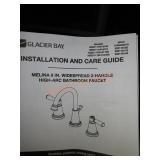 GlacierBay 8" 2 handle high-arc bathroom Faucet