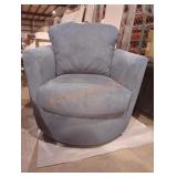 Blue Swiveling Accent Chair