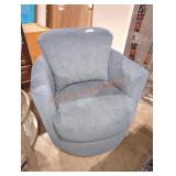 Blue Swiveling Accent Chair