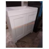 30" x 16" x 35" white bathroom vanity