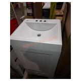 Single Sink Bathroom Vanity, 18"x 17"x 35"