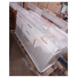 60"W×22"D×30"H White Double Bathroom Vanity