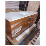60"W×22"D×23"H Wood Bathroom Vanity