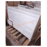 48"W×21"D×34"H White Bathroom Vanity Base