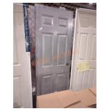 30" x 80" steel 6 panel door fire secure