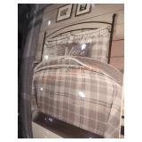 Gray Plaid King Comforter Set