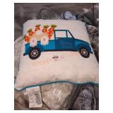 Easter Truck Throw Pillow