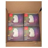 Globe Silicone Unicorn Night Light Lamps 4pc