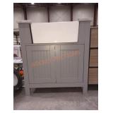 31"Wï¿½19"Dï¿½34.5"H Gray Bathroom Vanity