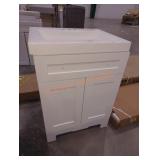 24" x 19" x 34" white bathroom vanity