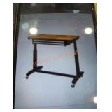 Husky black 46" work table with adjustable height