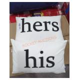 "hers" And "his" Matching Throw Pillows