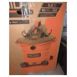 Ridgid 16 gal wet/dry Vac 5.0 peak HP