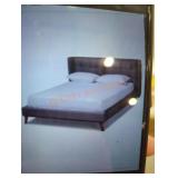 Baxton Studio Gretchen gray queen bed frame