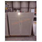 30"Wï¿½24"Dï¿½35"H Gray Sink Base Cabinet