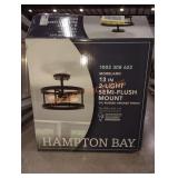 Hampton Bay 13" 2-Light Semi-Flush Mount