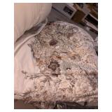 California King White Floral Comforter