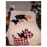 Scottie Dog Fuzzy Blanket 50"x70"