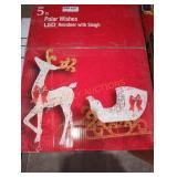 Home Accents 60" PVC Deer with Sleigh